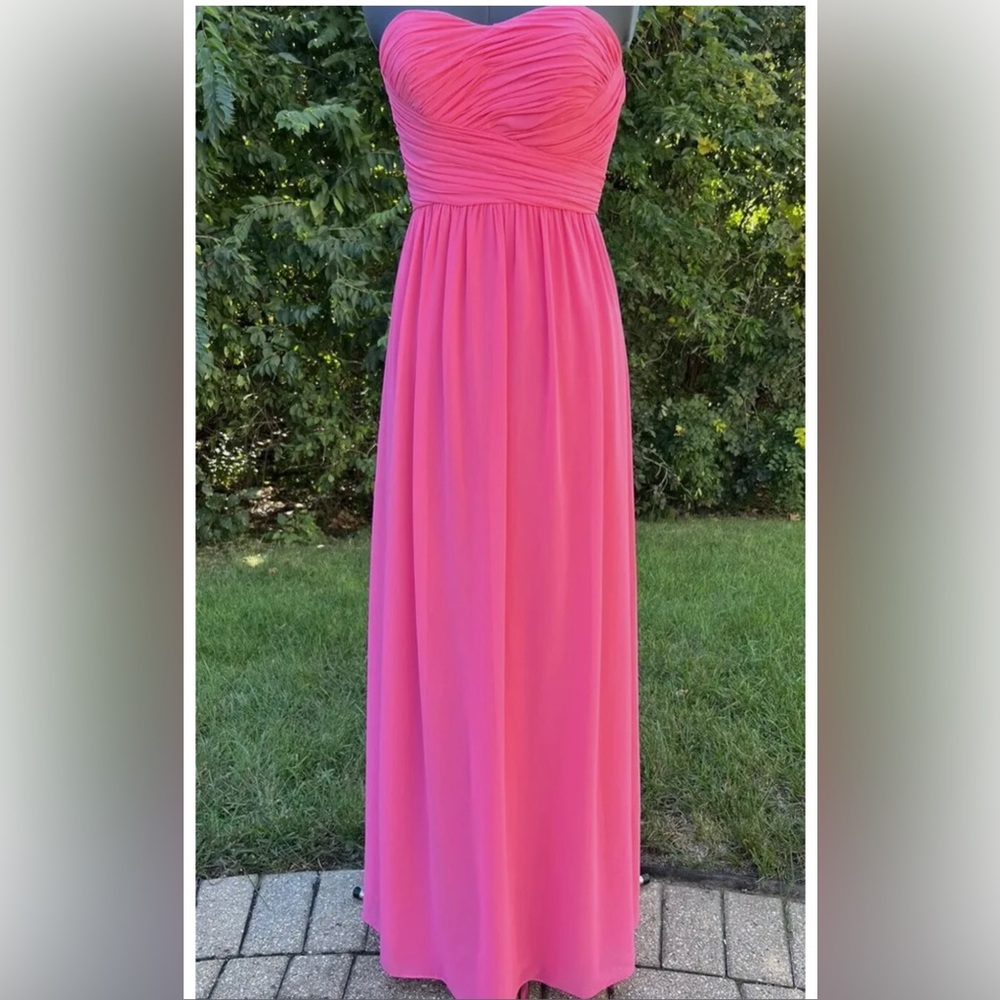 Donna Morgan strapless chiffon gown~ only worn once